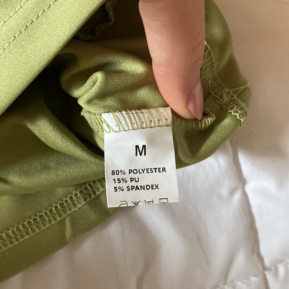 Green Ruched Bust Crop Top, M - Picture 3 of 3